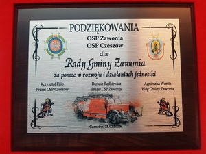 podzikowanie Gmina Zawonia